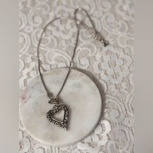 Brighton Lariat Silver Heart Necklace